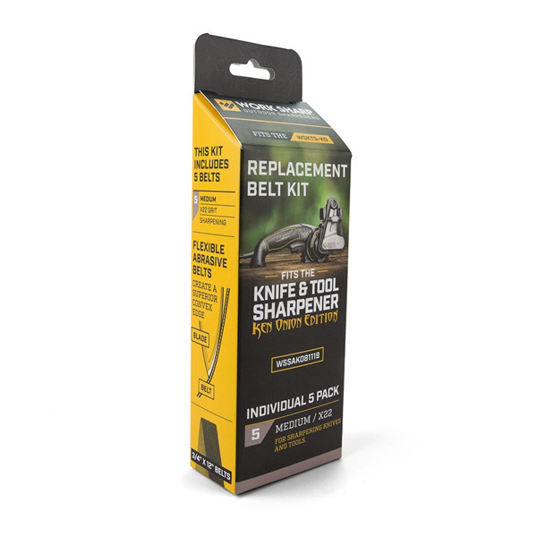 WORKSHARP REPLACEMENT BELT PACK 5PCE X22 GRIT (MEDIUM)